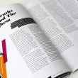 Picture showing a magazine layout with columns of different heights