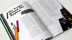 Picture showing a magazine layout with columns of different heights